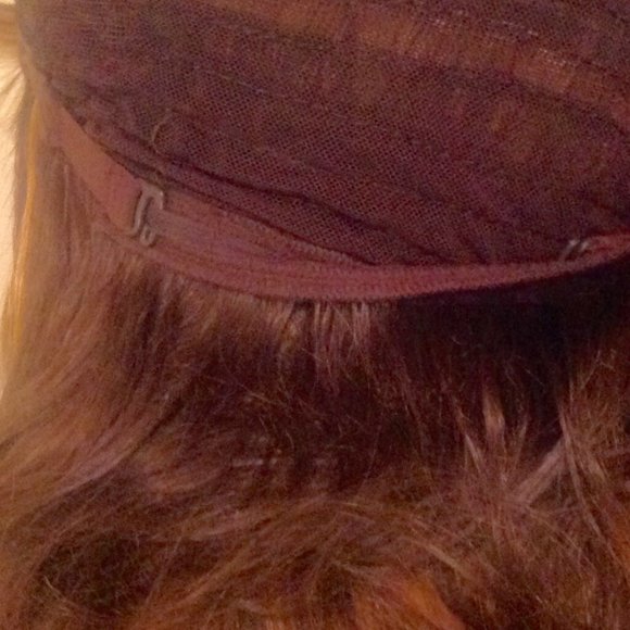 Medium Length Brown with Highlights Synthetic Wig - Picture 8 of 9